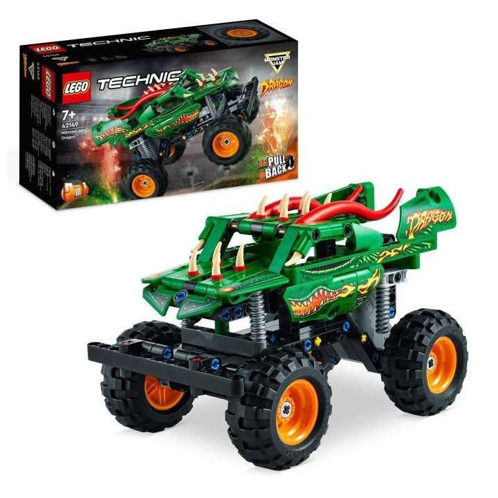 LEGO Technic 42149 Monster Jam Dragon, 2-en-1, Monster Truck Jouet, Vo