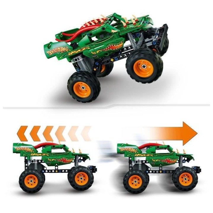 LEGO Technic 42149 Monster Jam Dragon, 2-en-1, Monster Truck Jouet, Vo
