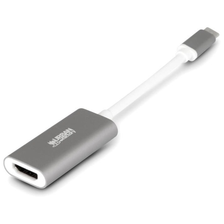 URBAN FACTORY Adaptateur USB-C / HDMI (4K) gris sidéral