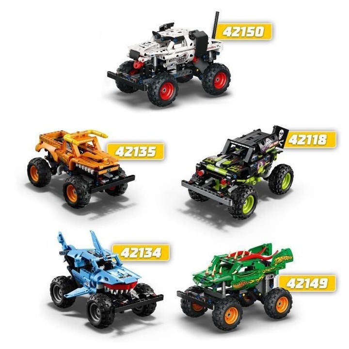 LEGO Technic 42149 Monster Jam Dragon, 2-en-1, Monster Truck Jouet, Vo
