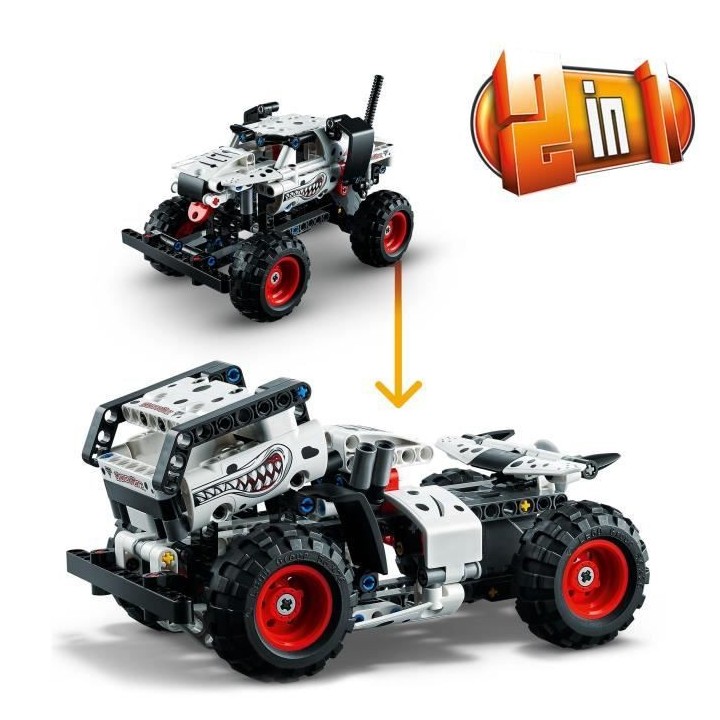 LEGO Technic 42150 Monster Jam Monster Mutt Dalmatien, 2-en1, Monster