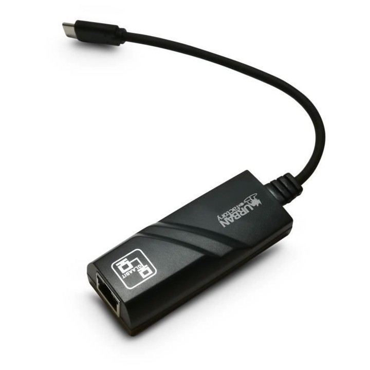 Adaptateur USB-C vers RJ45 - URBAN FACTORY - Blanc, 80CM - (AUR04UF)