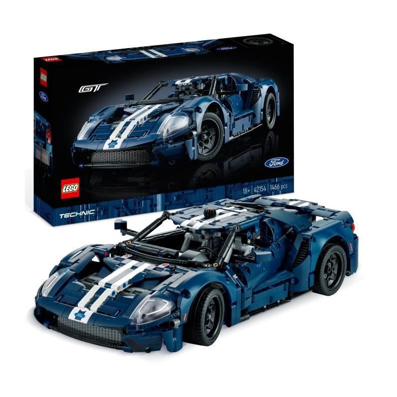 LEGO Technic 42154 Ford GT 2022, Maquette de Voiture pour Adultes, Échelle 1:12, Niveau Avancé