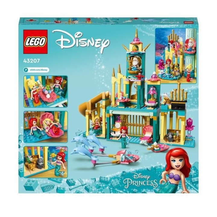 LEGO 43207 Disney Le Palais Sous-Marin D'Ariel, Ensemble a Construire