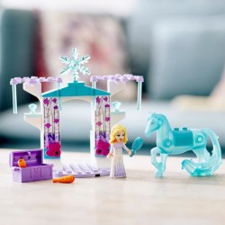 LEGO 43209 Disney Elsa Et L'Écurie De Glace De Nokk, Jouet de la Reine des Neiges a Construire, avec Mini-Poupées et Cheval