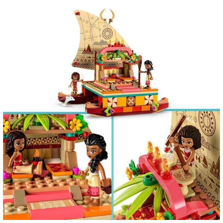 LEGO Disney Princesse 43210 Le Bateau d'Exploration de Vaiana, Jouet a