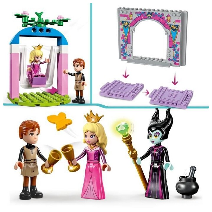 LEGO Disney Princesse 43211 Le Château d'Aurore, Jouet avec Figurine