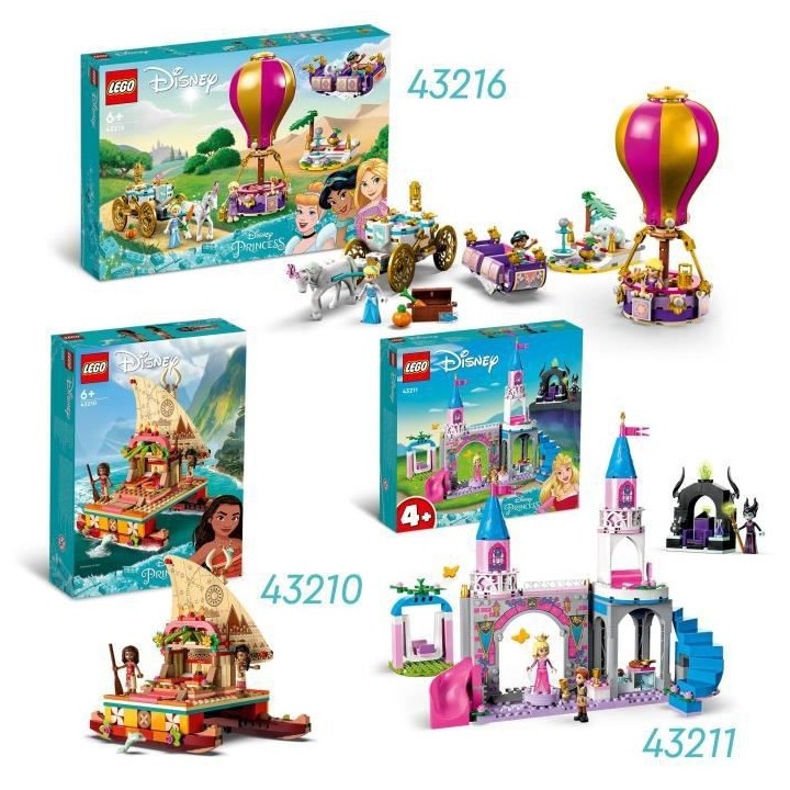 LEGO Disney Princesse 43211 Le Château d'Aurore, Jouet avec Figurine