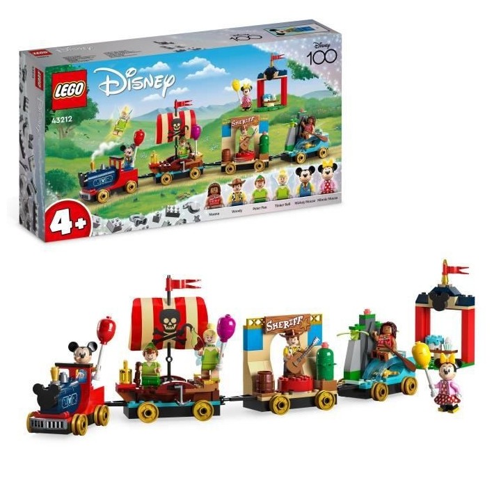 LEGO Disney 43212 Le Train en Fete Disney, Jouet avec Mickey et Minnie