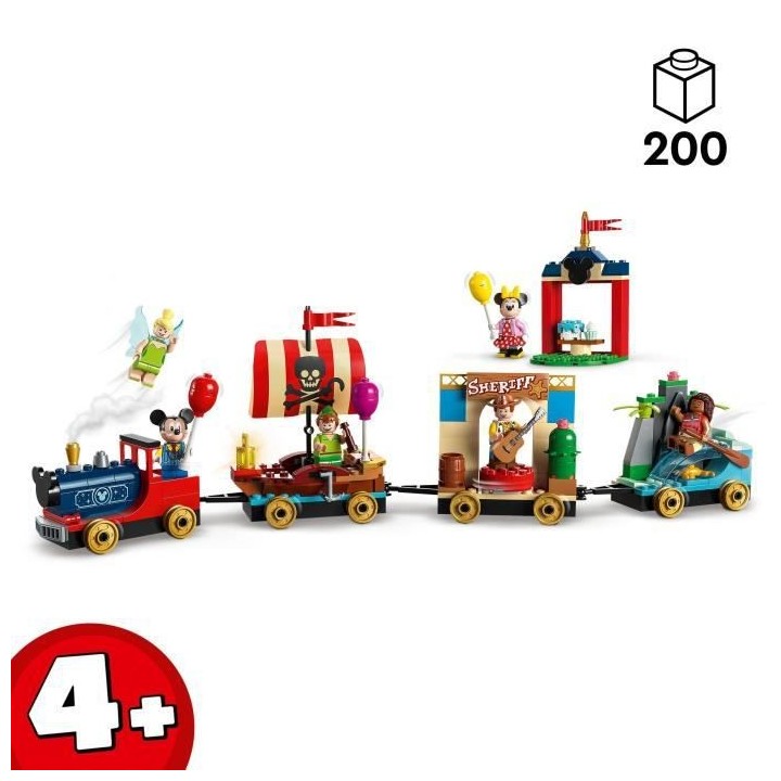 LEGO Disney 43212 Le Train en Fete Disney, Jouet avec Mickey et Minnie