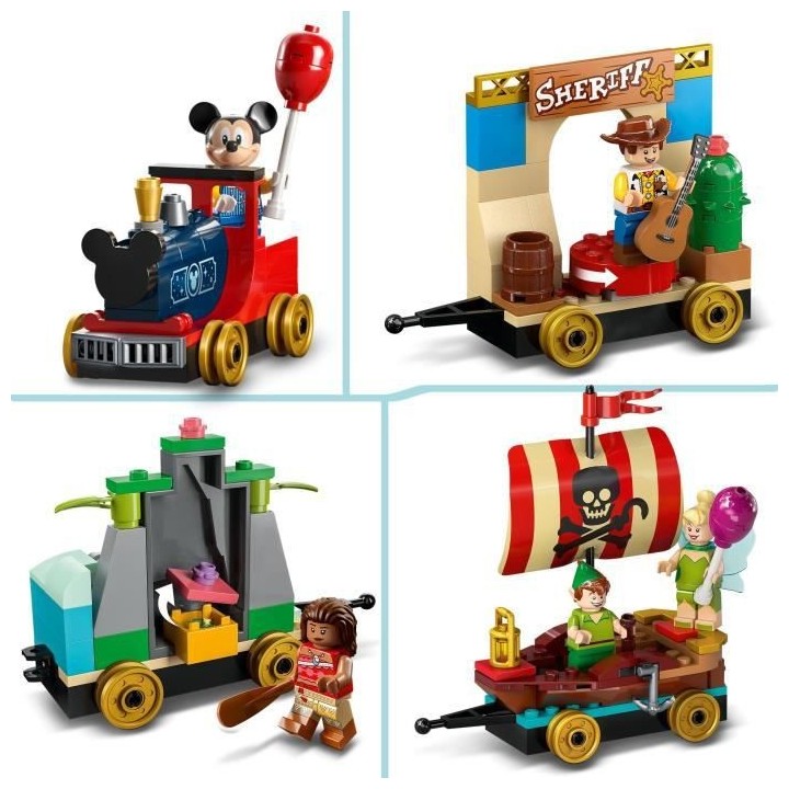 LEGO Disney 43212 Le Train en Fete Disney, Jouet avec Mickey et Minnie