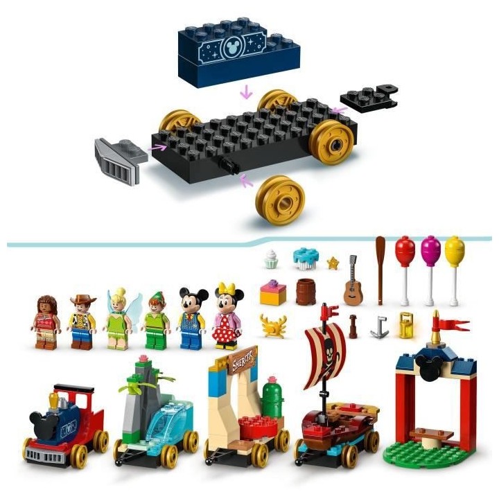 LEGO Disney 43212 Le Train en Fete Disney, Jouet avec Mickey et Minnie