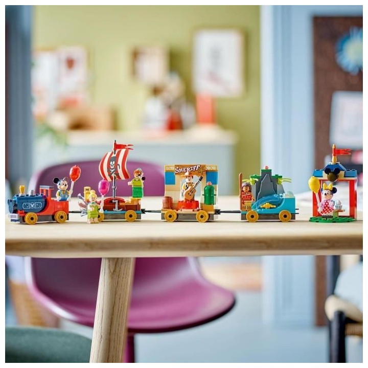LEGO Disney 43212 Le Train en Fete Disney, Jouet avec Mickey et Minnie