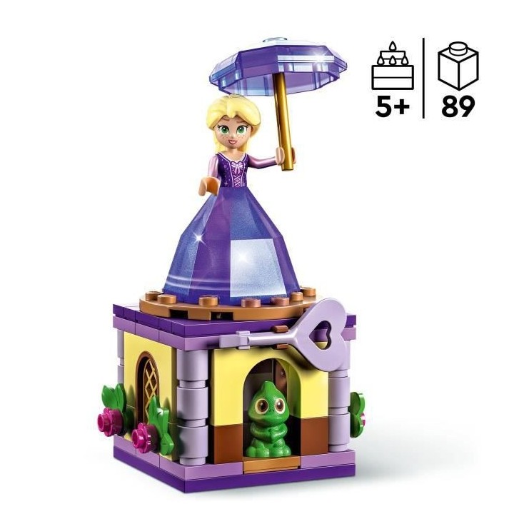 LEGO Disney Princesse 43214 Raiponce Tourbillonnante, Jouet avec Mini-