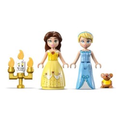 LEGO Disney Princess 43219 Châteaux Créatifs, Jouet Château avec Mini-Poupées Belle et Cendrillon