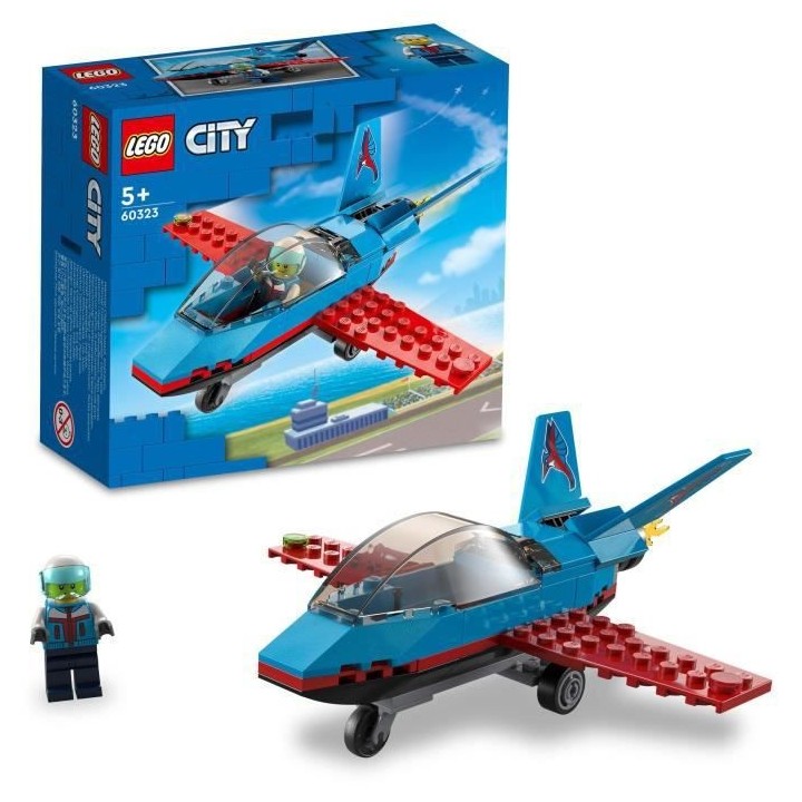 LEGO 60323 City Great Vehicles L'Avion de Voltige, Idées de Cadeau Jo