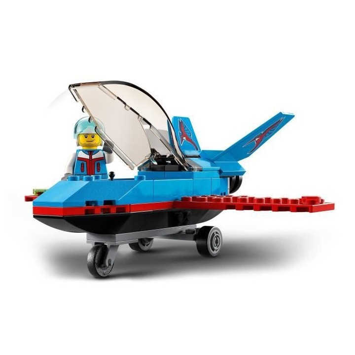 LEGO 60323 City Great Vehicles L'Avion de Voltige, Idées de Cadeau Jo