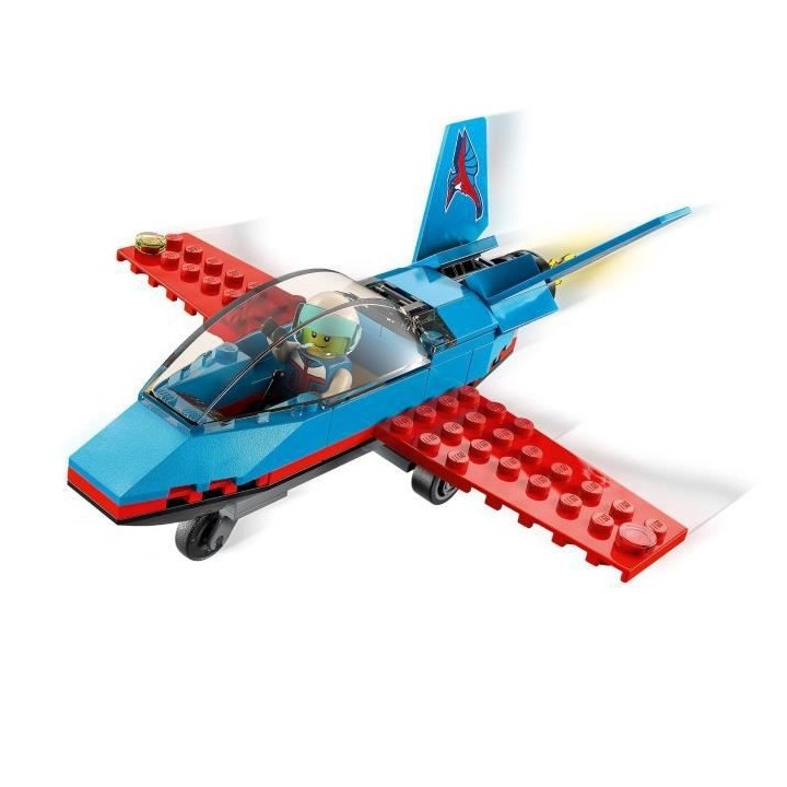 LEGO 60323 City Great Vehicles L'Avion de Voltige, Idées de Cadeau Jo