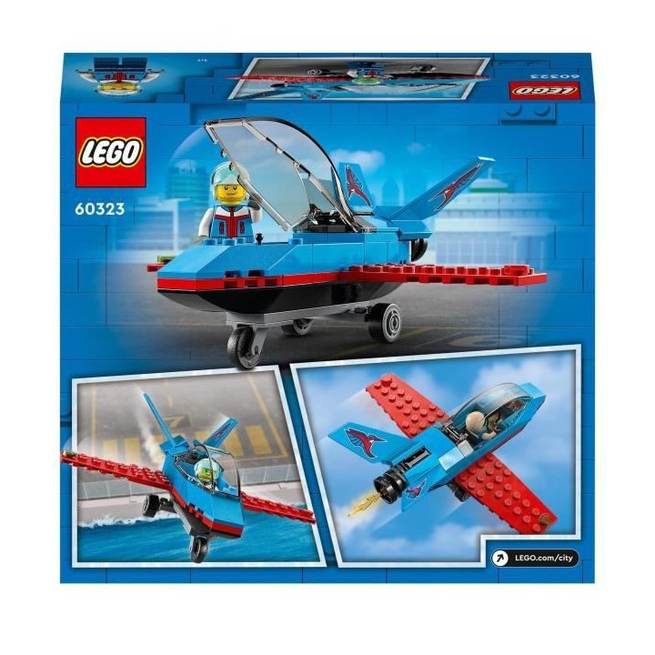 LEGO 60323 City Great Vehicles L'Avion de Voltige, Idées de Cadeau Jo