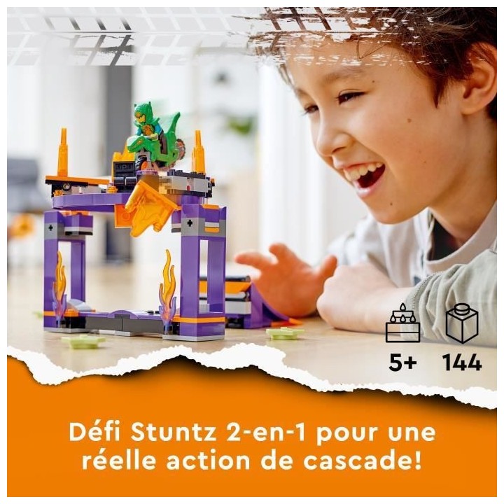 LEGO City Stuntz 60359 Le Défi de Cascade : le Tremplin, Jouet 2-en-1