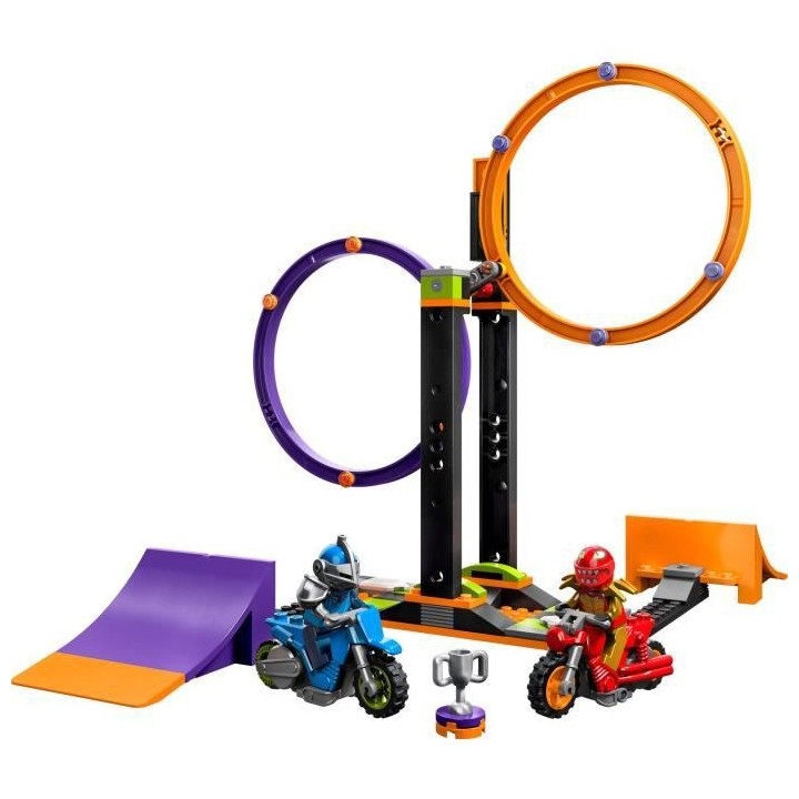 LEGO City Stuntz 60360 Le Défi de Cascade : les Cercles Rotatifs, Jou