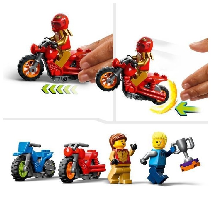 LEGO City Stuntz 60360 Le Défi de Cascade : les Cercles Rotatifs, Jou