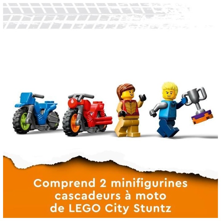 LEGO City Stuntz 60360 Le Défi de Cascade : les Cercles Rotatifs, Jou