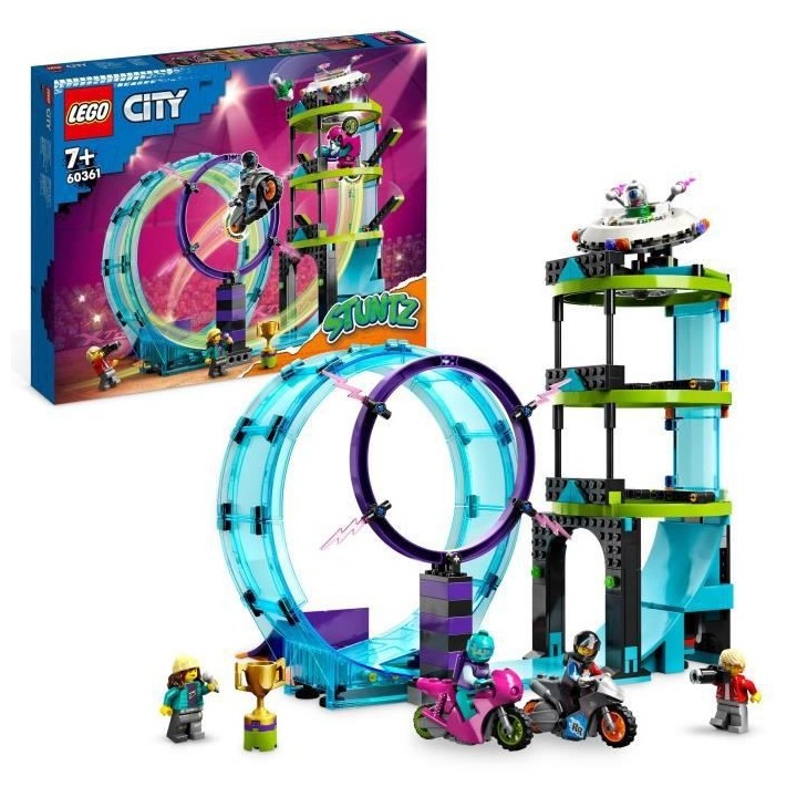 LEGO City Stuntz 60361 Le Défi Ultime des Motards Cascadeurs, Jouet M