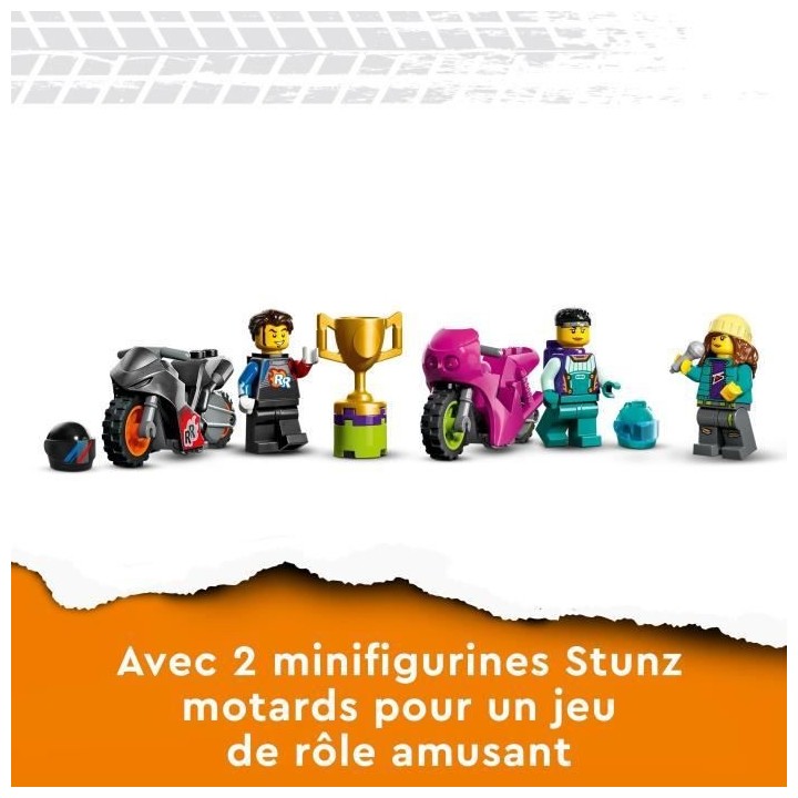 LEGO City Stuntz 60361 Le Défi Ultime des Motards Cascadeurs, Jouet M