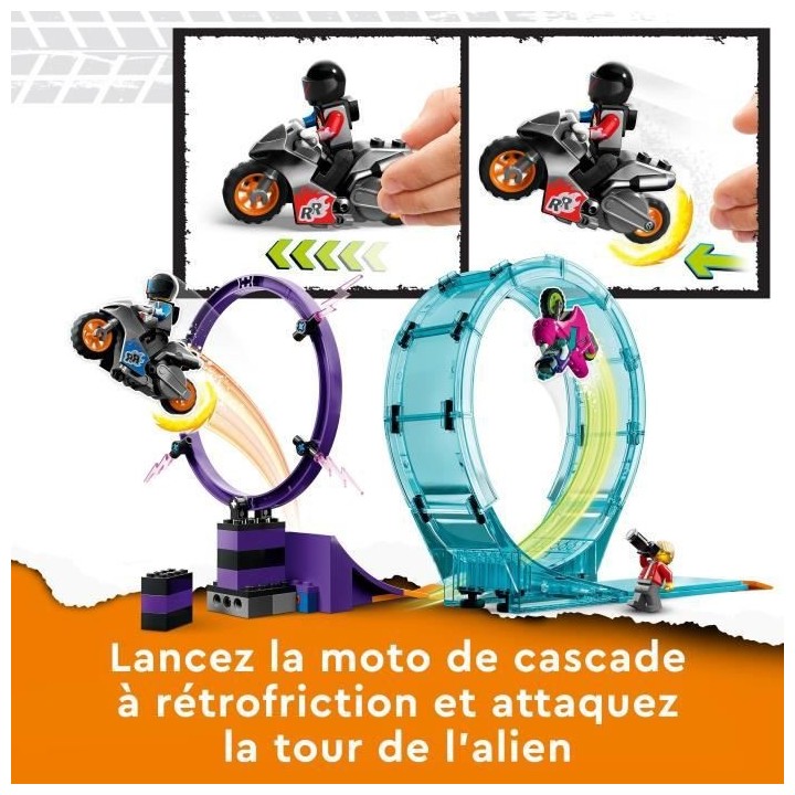 LEGO City Stuntz 60361 Le Défi Ultime des Motards Cascadeurs, Jouet M