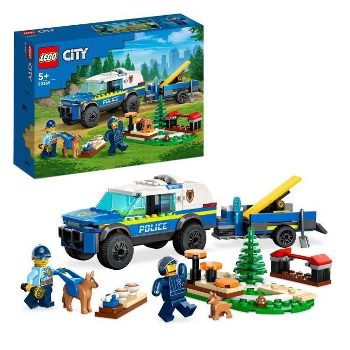 LEGO City Police 60369 Le Dressage des Chiens Policiers, Jouet Voiture