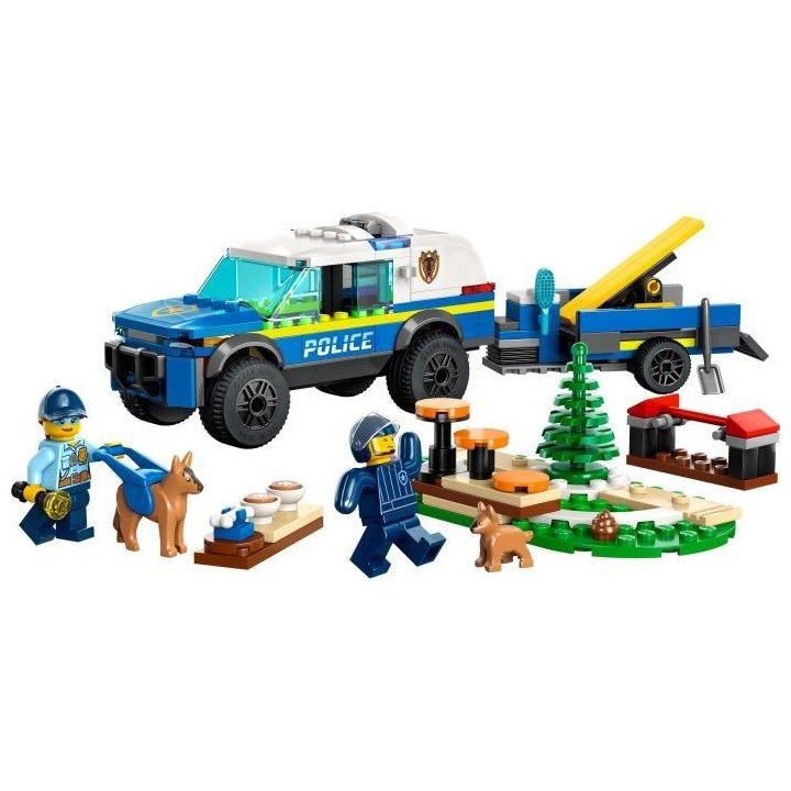 LEGO City Police 60369 Le Dressage des Chiens Policiers, Jouet Voiture