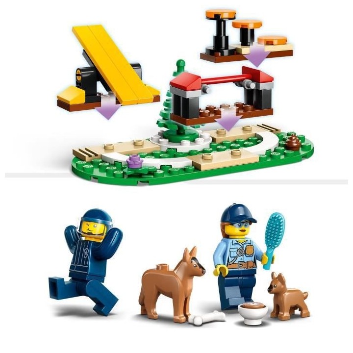 LEGO City Police 60369 Le Dressage des Chiens Policiers, Jouet Voiture