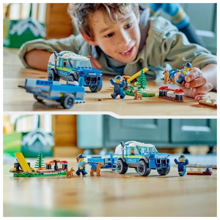 LEGO City Police 60369 Le Dressage des Chiens Policiers, Jouet Voiture