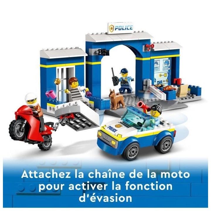 LEGO City 60370 La Course-Poursuite au Poste de Police, Voiture en Jou