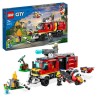 LEGO City 60374 Le Camion d'Intervention des Pompiers, Jouet avec Drones Modernes, et Figurines