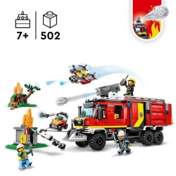 LEGO City 60374 Le Camion d'Intervention des Pompiers, Jouet avec Drones Modernes, et Figurines