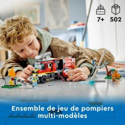 LEGO City 60374 Le Camion d'Intervention des Pompiers, Jouet avec Drones Modernes, et Figurines