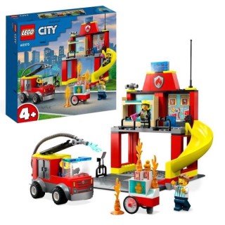 LEGO City 60375 La Caserne et le Camion des Pompiers, Jouet Véhicule