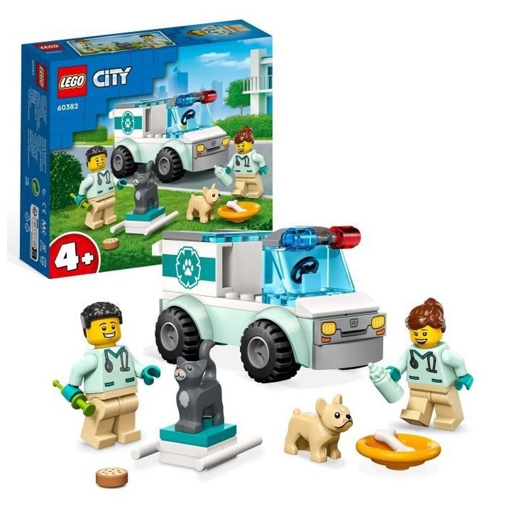 LEGO City 60382 L'Intervention du Véhicule Vétérinaire, Ambulance J