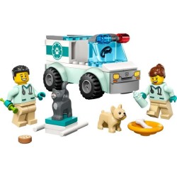 LEGO City 60382 L'Intervention du Véhicule Vétérinaire, Ambulance Jouet pour Animaux