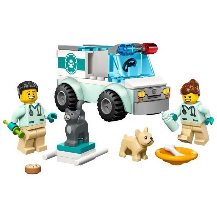LEGO City 60382 L'Intervention du Véhicule Vétérinaire, Ambulance J
