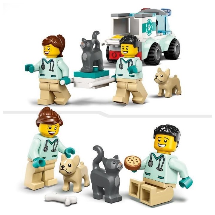 LEGO City 60382 L'Intervention du Véhicule Vétérinaire, Ambulance J
