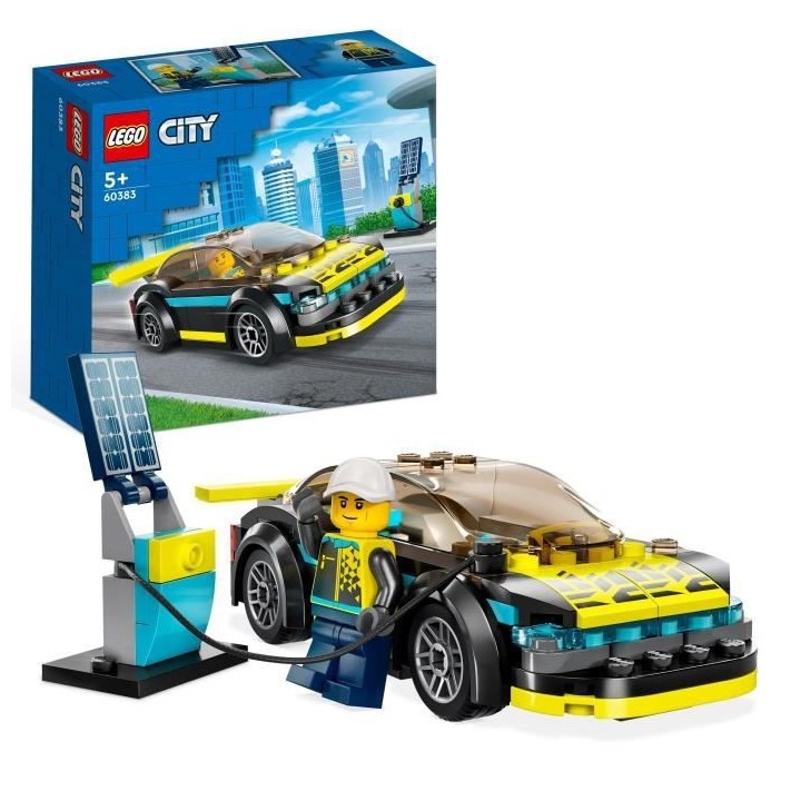 LEGO City 60383 La Voiture de Sport Électrique, Jouet Enfants 5 Ans,