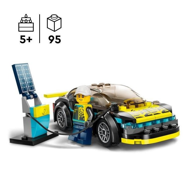LEGO City 60383 La Voiture de Sport Électrique, Jouet Enfants 5 Ans,