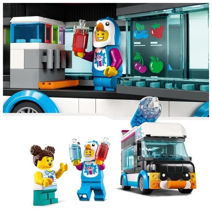 LEGO City 60384 Le Camion a Granités du Pingouin, Jouet Camion Enfant