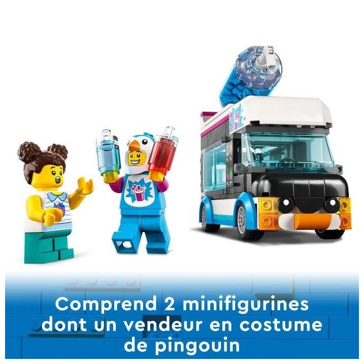 LEGO City 60384 Le Camion a Granités du Pingouin, Jouet Camion Enfant