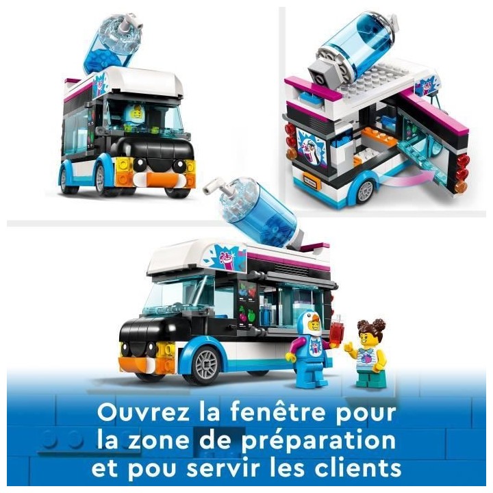 LEGO City 60384 Le Camion a Granités du Pingouin, Jouet Camion Enfant