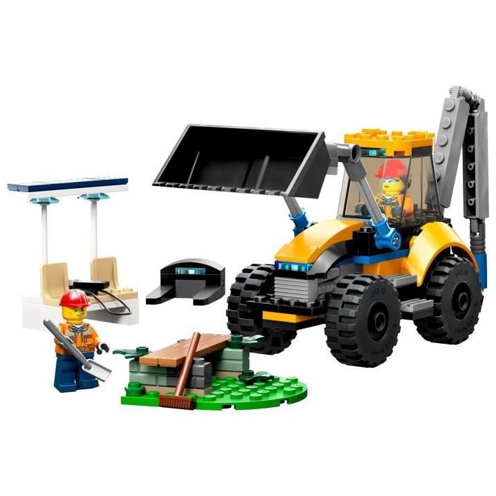 LEGO City 60385 La Pelleteuse de Chantier, Jouet Engin de Chantier, Ga