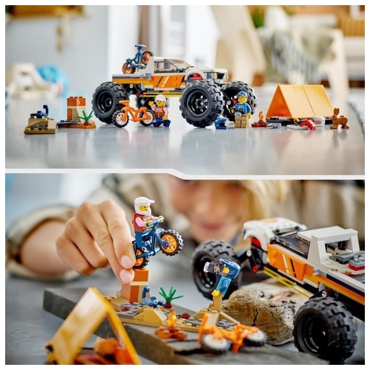 LEGO City 60387 Les Aventures du 4x4 Tout-Terrain, Jouet Monster Truck